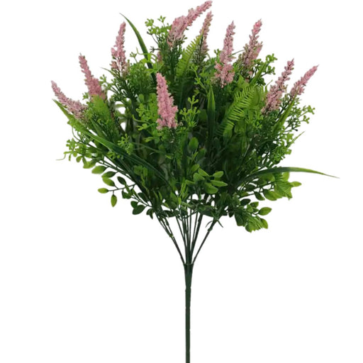 22" Pink Mixed Greenery Bush, green, pink, plastic, 85611-PK
