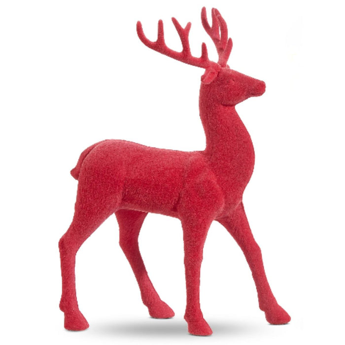 2.5" Pink Velvet Reindeer figurines from Assortment 4402407, each with antlers and facing each other, make a charming addition to your Holiday Collection or Christmas decor.