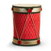 Add festive charm to your Christmas decor with the 12″ Red or Green Velvet Christmas Drum (RAZ 4603582). Available in red or green velvet, each drum features elegant gold trim, bright red pom-poms, and a crisscrossed gold string pattern. Inspired by the classic RAZ Imports design, these decorative accents stand upright on a white background and bring timeless holiday cheer to any space.