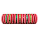 Red, green and white wide metallic stripe mesh roll for Christmas wreath making, 10 inches x 10 yards, SKU XB266310-09.