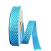 Sky blue iridescent metallic dash weave wired ribbon 5/8 Inch x 25 yards for wreath making SKU 47508-03-05