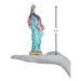 The Statue of Liberty Merck Family Old World Christmas 10181 is a glittery, hand-painted glass ornament with an American flag and gold base—ideal for adding festive, classic charm to your Christmas tree.