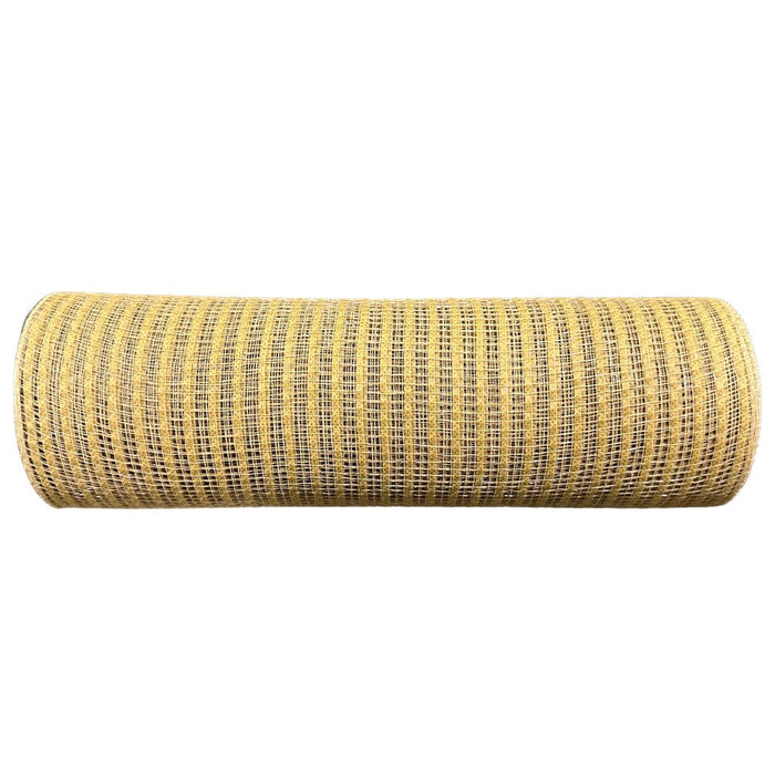 10 inch tan Breeze wreath mesh, 10-yard roll for wreath making, swags, garlands, farmhouse décor, rustic designs, and seasonal decorating.