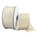Tan metallic sheen satin wired ribbon 1.5 inches x 10 yards.