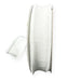 A spool of 7/8" White Faux Dupioni Wired Ribbon (10 Yards, 72434-05-01), shown from the side, with a small portion of the ribbon unrolled and curving outward.