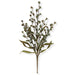 23-inch artificial green wood berry spray with soft green berry clusters and realistic foliage for wreaths, garlands, centerpieces, and floral arrangements.