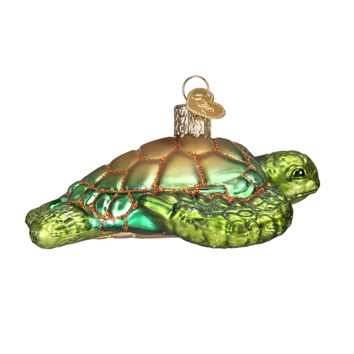 Green Sea Turtle Ornament Old World Christmas Ornament 12167