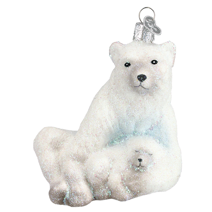 Polar Bear with Cub Old World Christmas Ornament 12249