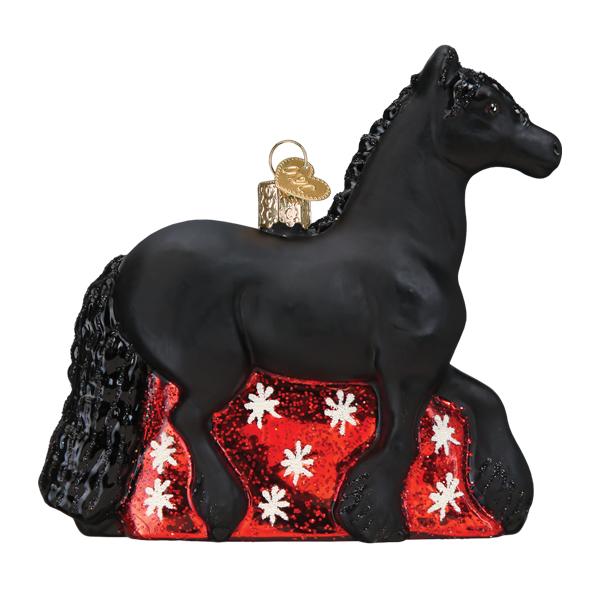 Friesian Horse Ornament Old World Christmas Ornament 12589