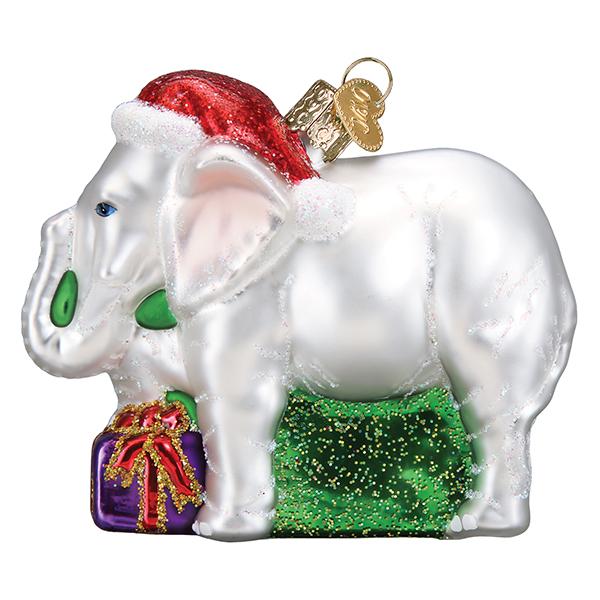 White Elephant Ornament Old World Christmas Ornament 12592