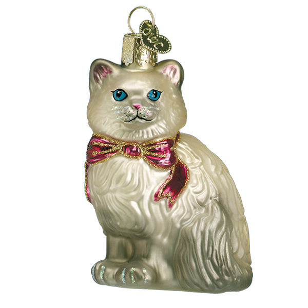 Grey Himalayan Kitty Ornament  Old World Christmas  12611