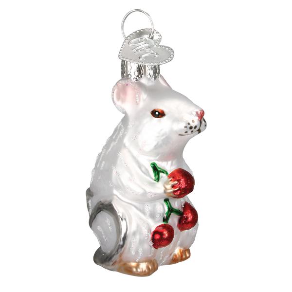 White Mouse Ornament  Old World Christmas  12616