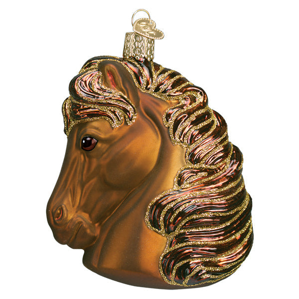 Horse Head-brown Ornament  Old World Christmas  12656