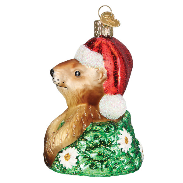 Santa Groundhog Old World Christmas Ornament 12661