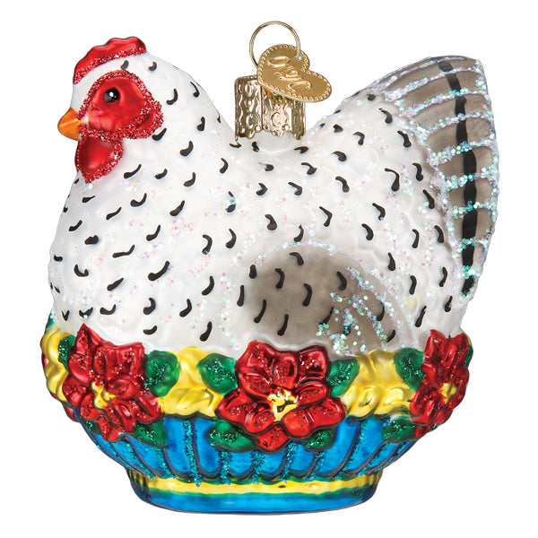 French Hen Ornament  Old World Christmas  16144