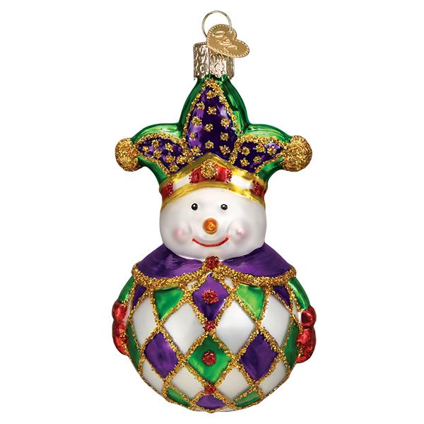 Harlequin Snowman Old World Christmas Ornament 24193