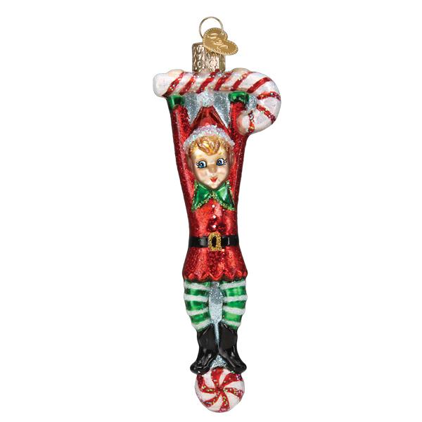 24206   Playful Elf Ornament   Old World Christmas Ornament