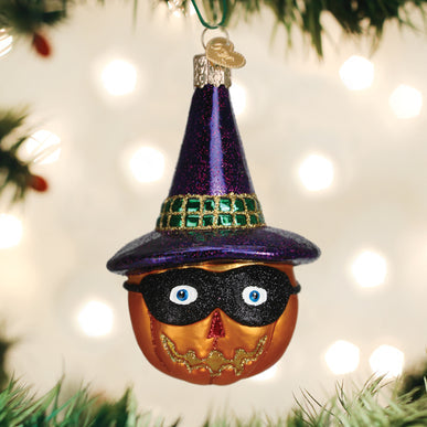 Masked Witch Jack O'lantern Ornament  Old World Christmas  26093