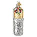 The Burrito Old World Christmas Ornament 32412 is a mouth-blown glass piece, featuring hand-painted shiny silver foil at the bottom and vibrant toppings like lettuce, tomatoes, and black beans on top, perfect for adding festive flair to your holiday decor.