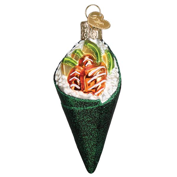 Sushi Hand Roll Old World Christmas Ornament 32418