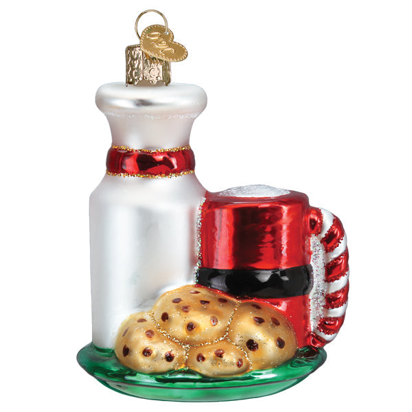 Santa's Milk & Cookies Ornament  Old World Christmas  32538