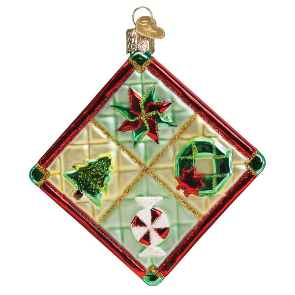 Christmas Quilt Ornament  Old World Christmas  32550