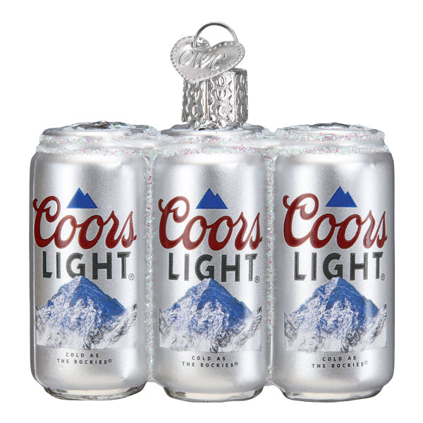 Coors Light Six Pack Old World Christmas Ornament 32562