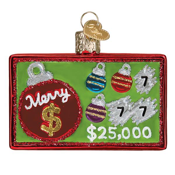 Merry Ticket Ornament Old World Christmas Ornament 36278