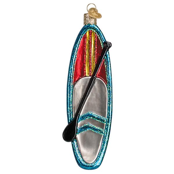 Blue Stand Up Paddle Board Ornament  Old World Christmas  46103