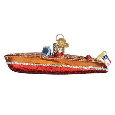 Classic Wooden Boat 46087 Old World Christmas Ornament