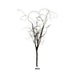 A sparse, dark brown twig-like structure with thin, curving branches extends in all directions against a plain white background. It features a thicker base tapering at the top and measures 28 long, with 53952-BRN centered below. Product: 28 Brown Twig 53952-BRN.