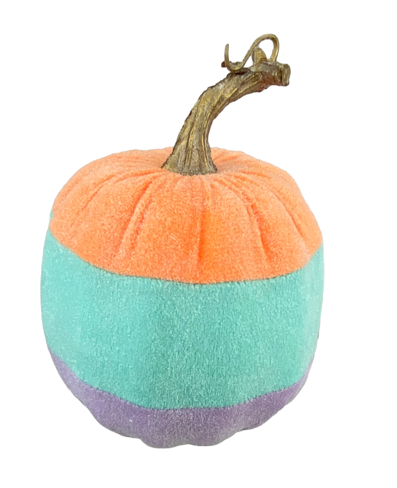7" x 5"   Orange Mint and Purple Candy Corn Pumpkin  56697ORMIPU
