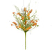 The 23 Lavender Berry Spray 60919-Orange features artificial orange flowers with green foliage and wispy stems. Its small clusters and feathery leaves give it a natural, elegant look, perfect against a plain white background.