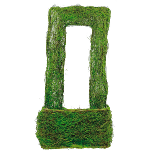 The 26 Inch x 12 Inch Green Moss Wall Basket (62060GN) features a rectangular, grass-like design—perfect for creative floral arrangements or unique seasonal décor.