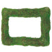 The 19 Inch x 15 Inch Rectangular Green Moss Wreath Form (62069GN) features natural, textured green moss with an empty white center—ideal for rustic home décor accents or creative wreath-making projects.