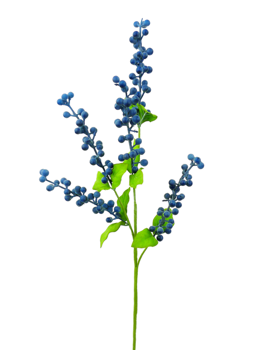 26" Blue Berry Leaves Spray 62479BL