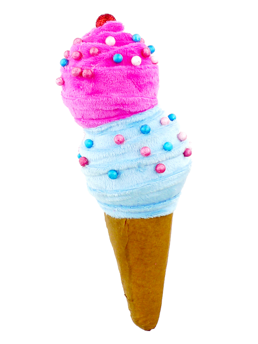 3.5" X 12" Pink and Blue Ice Cream Cone Ornament 62668PKBL
