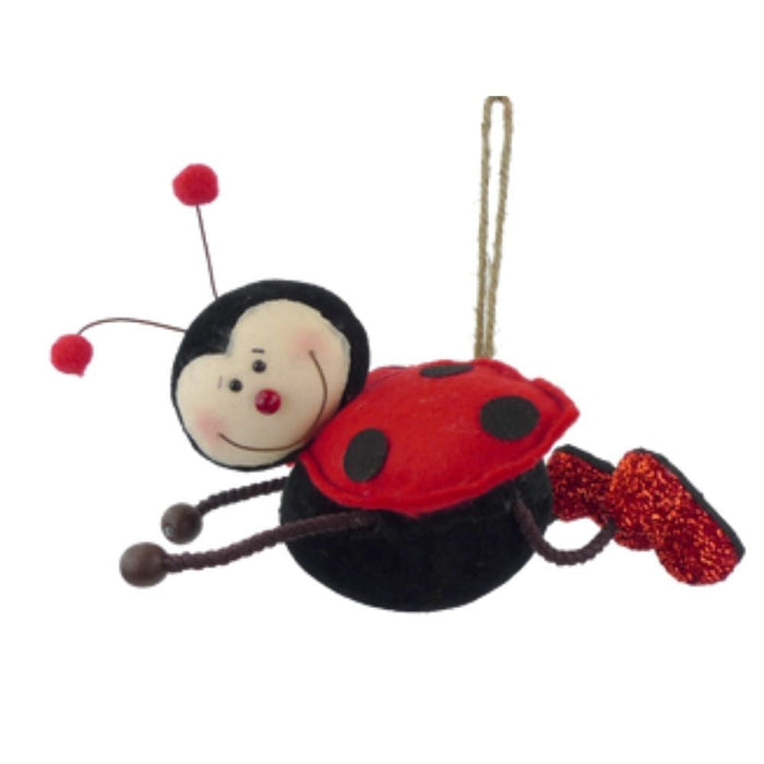 9" by 9" by 5" Red Ladybug Ornament  62789RD