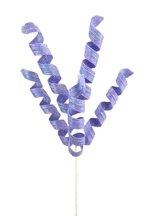 16" Lavender Pearlescent Pastel Curly Pick with 5 Stems 63000LV