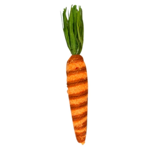 The 12 Orange Fuzzy Tassel Carrot (63115OR) looks incredibly realistic, featuring textured orange icing as the carrot and vibrant green frosting for the leafy top.