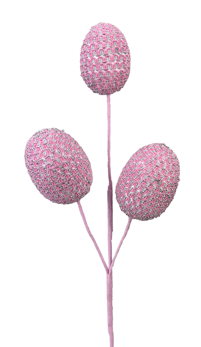 16" Pink Egg Pick with 3 Stems 63203PK