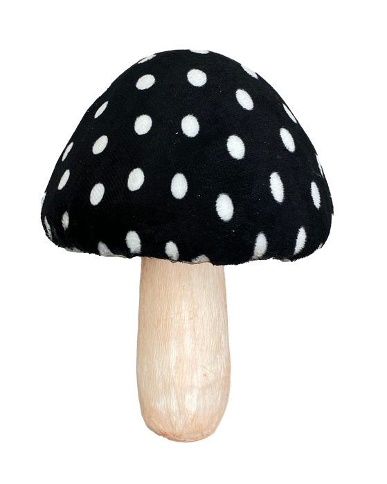 16" by 5" Black Polkadot Mushroom Pick 63248BK