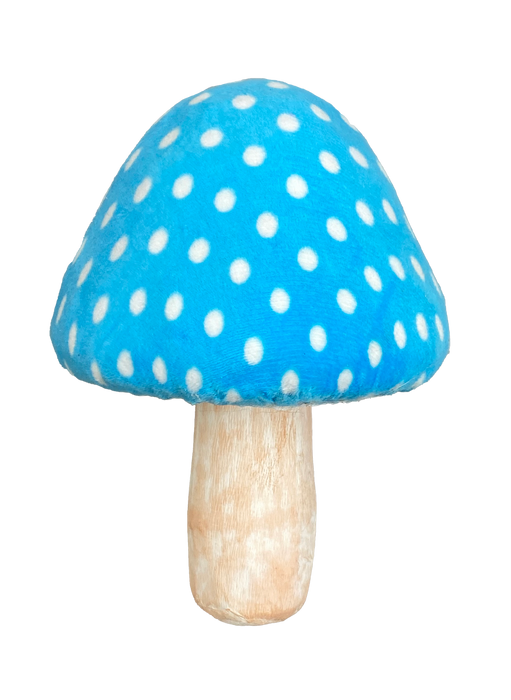 16" by 5" Blue Polkadot Mushroom Pick 63248BL