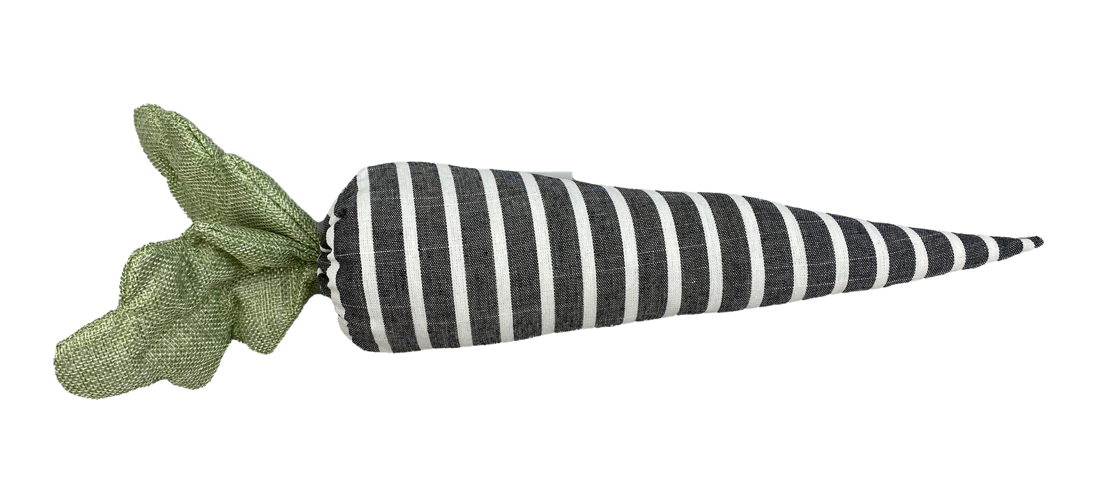 17" by 3.5" Black and White Plush Striped Carrot 63261BKWT