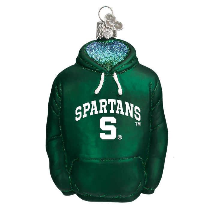 Michigan State Hoodie Old World Christmas Ornament 63803