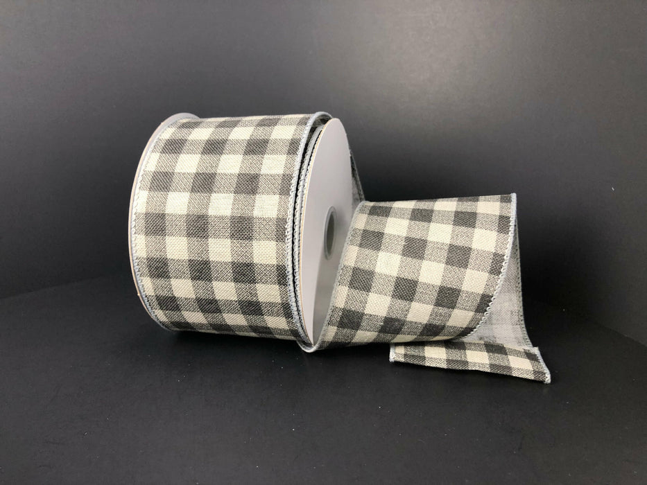 Printed Grey Cabin Plaid, 2.5"X10Y  Ribbon  72246-40-51