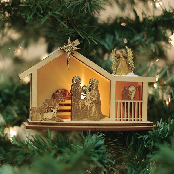 Ginger Nativity Old World Christmas Ornament 80020