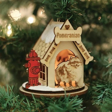 Pomeranian K9 Cottage K9118 Old World Christmas Ornament 81017