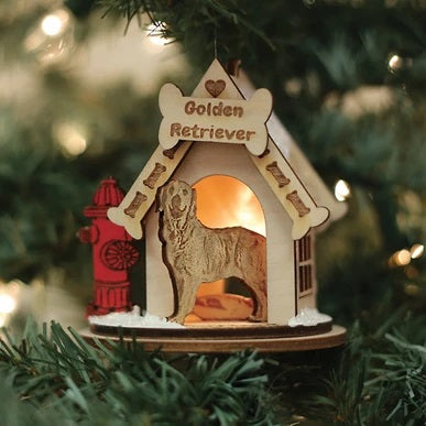 Golden Retriever K9 Cottage K9121 Old World Christmas Ornament 81020