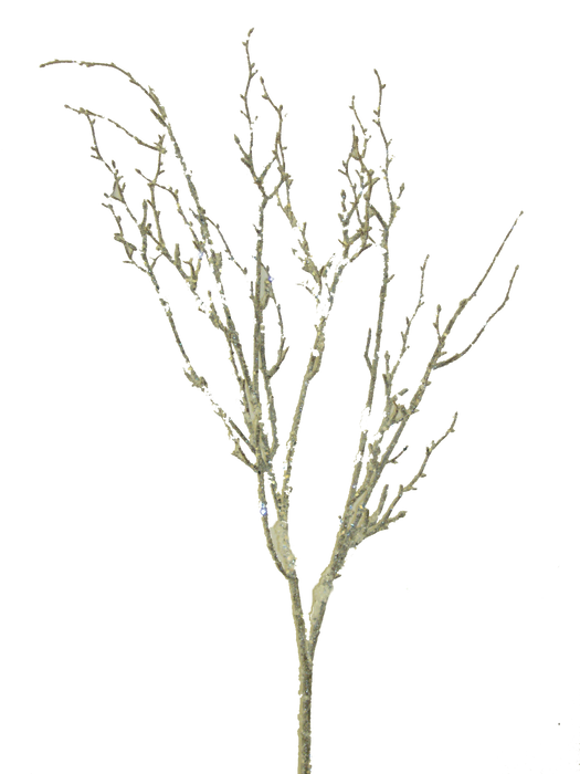 31" Natural Snow Ice Twig Spray With Two Stems  82323Nat